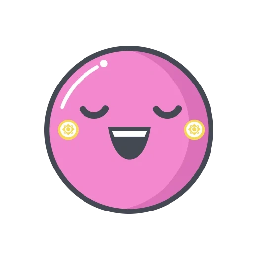 faccina sorridente, faccina sorridente carina, faccina rosa sorridente, emoticon di kawaguchi, faccina sorridente di kawai
