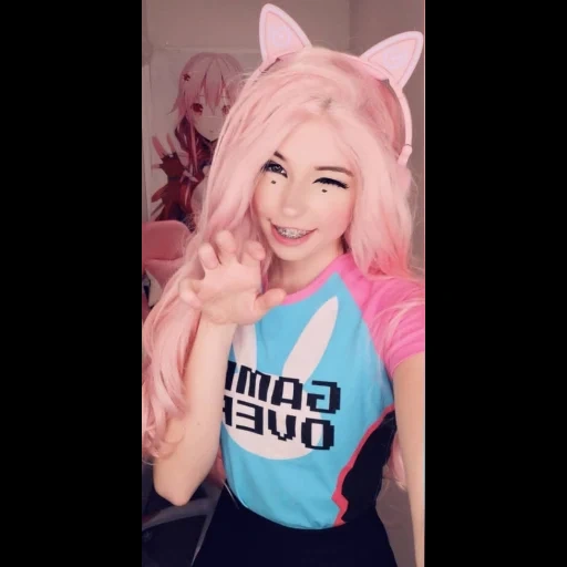 young woman, bell dolphin, belle delphine, belle delphine art, blogger belle dolphin