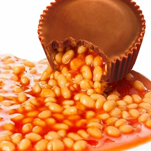 food, beans meme, peanut butter, peanut butter cup, starter pack meme