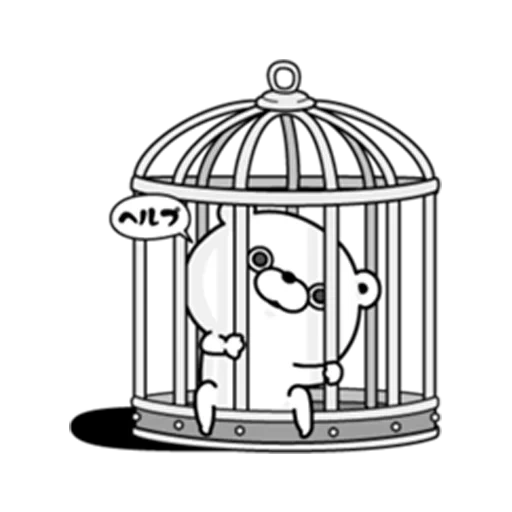 figure, birdcage, a bird in a cage, canary cage, cell pattern children