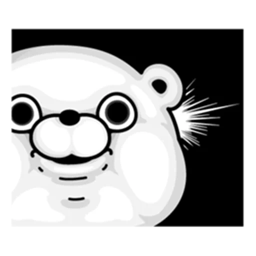 urso, urso fofo, adesivo panda, a cabeça do urso, adesivo do panda maligno
