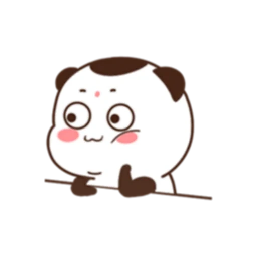 gato, ruffs de línea, chibi panda, dulce panda, lindos dibujos de kawaii