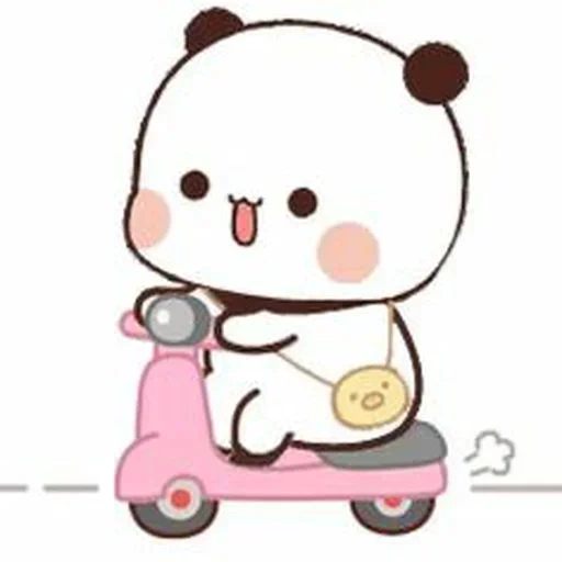 kawaii, panda dudu bubu, lindos dibujos de chibi, preciosos dibujos de panda, panda es un dibujo dulce
