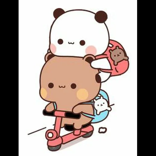 kawaii panda, dessins mignons, dessins kawaii, panda dessin mignon, le panda est un dessin doux