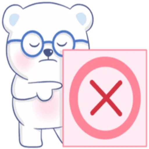 ours polaire, l'icône est l'interdiction, la croix est l'interdiction