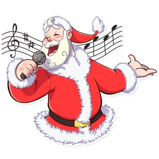neujahr, der weihnachtsmann, tschüss santa claus, santa vosape, singende weihnachtsmann muster