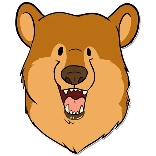 bär, bärenmündung, bärenkopf, das gesicht eines bärenvektors