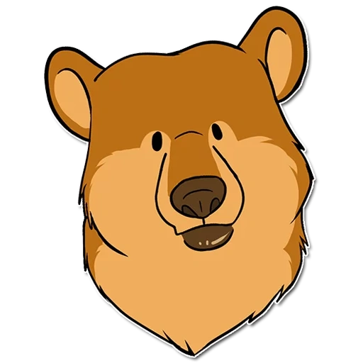 clip art, bär, das gesicht des bären, mündungsbär, bear pedobir