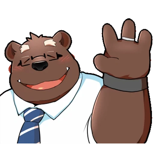 anime, human, bear