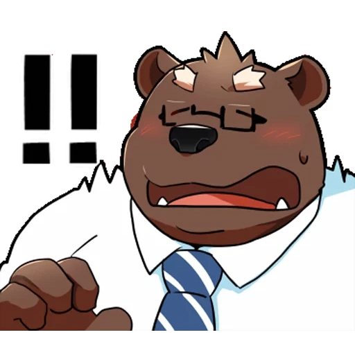 anime, human, bear, the bear is vector