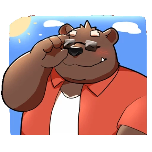 bear, аниме, человек, big bear, zveroboy09