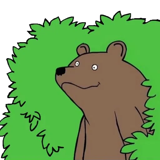 piada, o urso grita, urso de arbustos, arbustos de urso, as folhas de urso