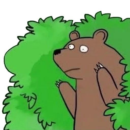 garoto, arbustos de urso, urso de arbustos, o urso chama nastya