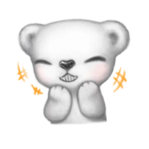 símbolo de expresión, juguetes, lindo oso, oso animado