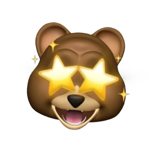anime, emoji é doce, memoji urso, urso sorridente, bear animoji