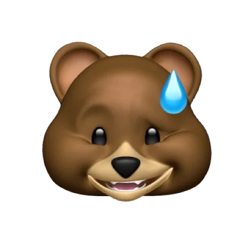 um brinquedo, emoji mishka, emoji urso, urso sorridente, emoji bear iphone