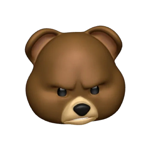 emoji, emoji iphone, beruang emoji, beruang ceria, iphone ekspresi beruang