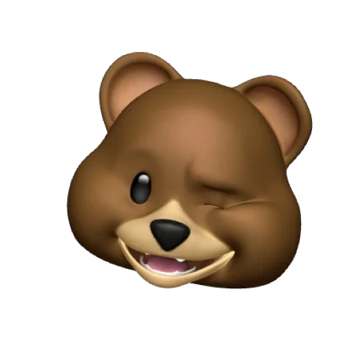emoticon orso, orso sorridente, orso sorridente, orso animogi, emoticon orso iphone