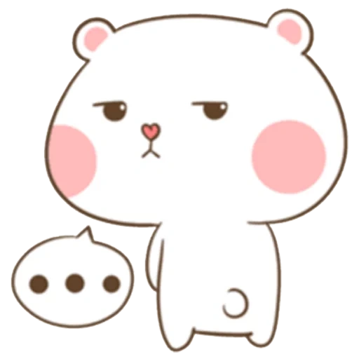 kawaii, gambar kawaii, gambarnya lucu, tuagom puffy bear, gambar sayang itu lucu