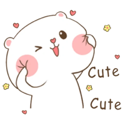 mignonne, tuagom, un ours mignon, dessins kawaii, dessins mignons