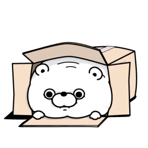 milk mocha, the cat is the box, kawaii cat, the cat lies kawaii, the cat box is a logo