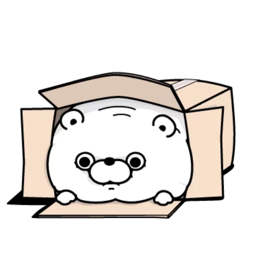 milch mokka, die katze ist die box, kawaii katze, die katze liegt kawaii, die katzenbox ist ein logo