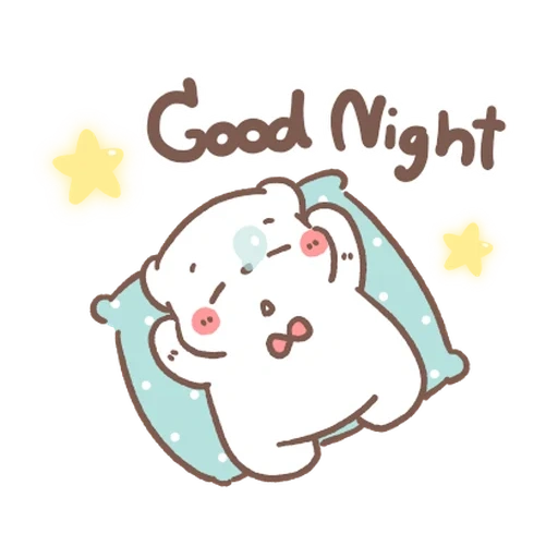 clipart, boa noite, boa noite kawai, lindos desenhos coreanos