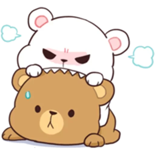 kawaii, milk mocha bear, gambar chibi yang lucu, gambar sayang itu lucu, gambar kawaii yang lucu