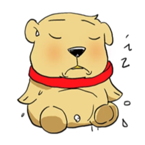 cão, o urso é fofo, urso de desenho animado, desenhando um urso doce, lenço de urso de desenho animado
