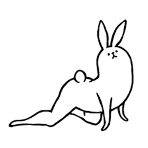 кролик, контур кролика, кролик рисунок, rabbit with the beautiful legs