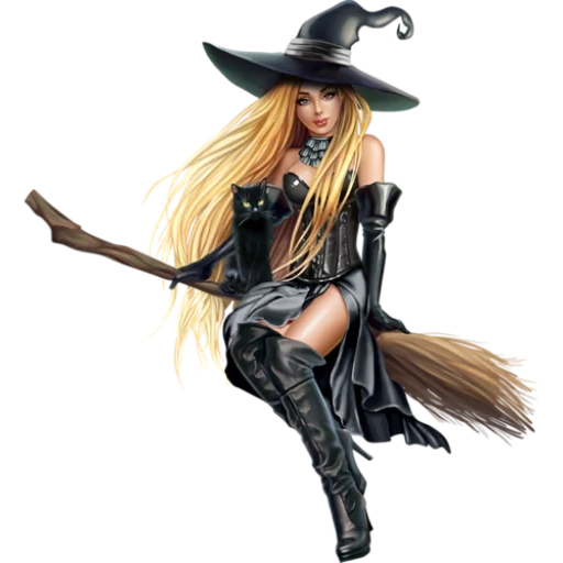 ведьмочка метле, ведьмочка рисунок, красивые ведьмочки, красивая ведьма метле, ведьма блондинка метле