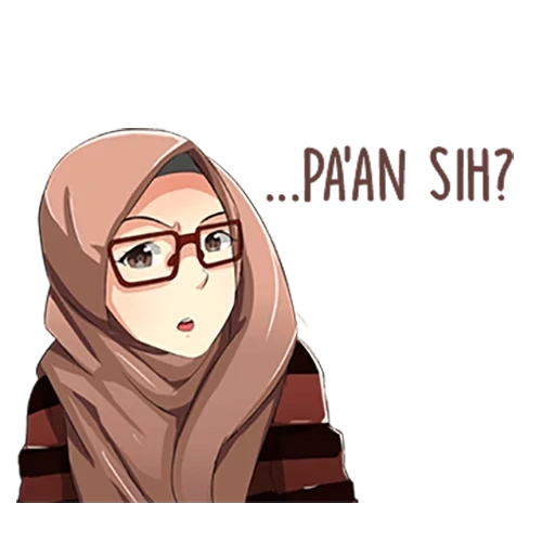 young woman, hijabers, anime hijab, anime muslim, shy girl