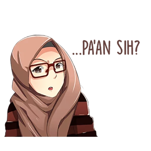 filles, hijabers, anime hijab, anime muslim, shy girl