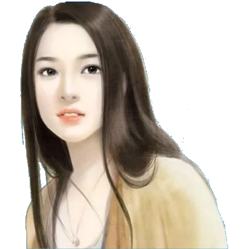 young woman, korean art, drawing a girl, elmira biselbinov, korean girl art