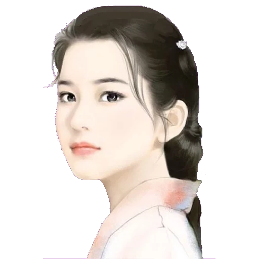 asiático, mujer, patrón de mujer china, actriz coreana, arte de belleza chino