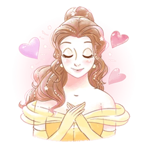 cloche, jeune femme, émotions belle, princesse belle, princesses disney