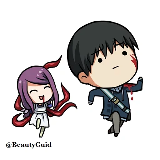 tokyo ghoul, tokyo gul chibi, anime karakter chibi, tokyo gul chibi riza, karakter chibi anime tokyo ghhal