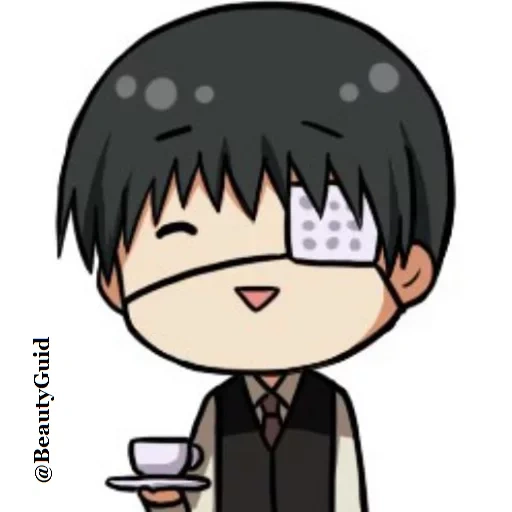 gambar, tokyo ghoul, kaneki ken chibi, kaneki kun chibi, emoji tokyo ghoul