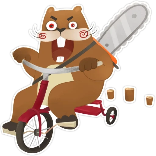 bike, on a bicycle, beaver bike, bear bike, bear bike vector