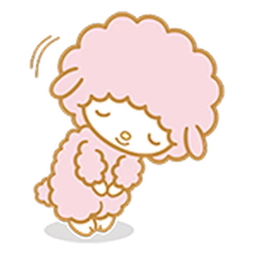 kawaii, adorabile, piccolo agnello carino, le pecore di sanrio