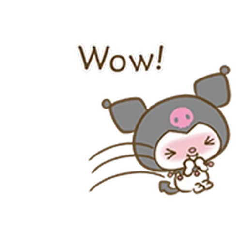 clip art, meine melodie, wow animation, kuromi hallow kitty, stile für den cursor kuromi