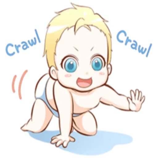 baby, child, anime cute, chibi babies, crawl child
