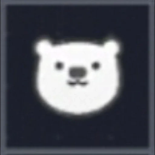 медведь белый, милый медведь, значок медведя, значок белый медведь, эмодзи белый медведь