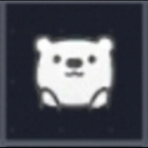медведь, темнота, медведь аватар, талисман эмблема, белый кавай мишка