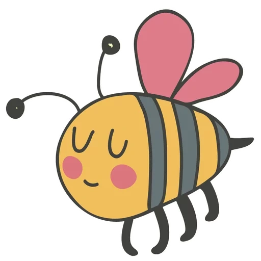 пчелка, милая пчелка, пчелка рисунок, маленькая пчела, мультяшная пчела
