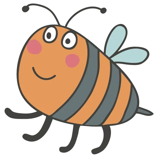 bee, bee drawing, little bee, cartoon bee, the bee illustration
