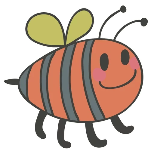 пчела, пчела рисунок, пчёлка рисунок, маленькая пчела, мультяшная пчела