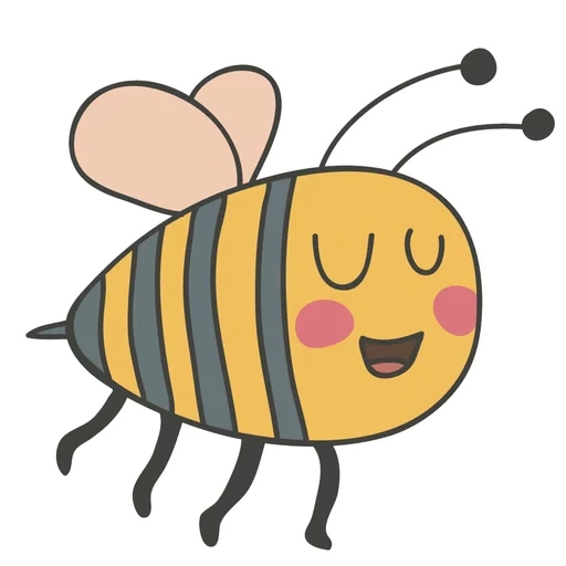 sweet bee, bee drawing, bee drawing, cartoon bee, chinese wax bee drawings