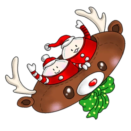 du nouvel an, père noël, cerf du père noël, le cerf du nouvel an, cool santa vector