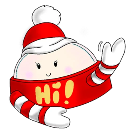 babbo natale, clipart da neve, ginger di capodanno, disegni di capodanno di kawaii, cartoon da neve di capodanno